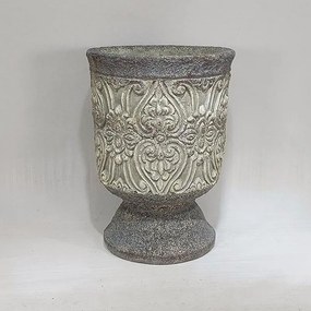 Βάζο Τσιμεντένιο 752-20319 19x19x26cm Grey-Beige Estheti Home Cement