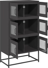 vidaXL Highboard Μαύρο 68x39x123 cm Χάλυβας