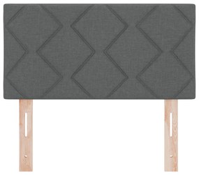 vidaXL LED Κεφαλάρι με Σχέδιο Διαμαντιών Σκούρο Γκρι 80 εκ. Ύφασμα