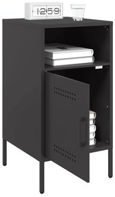 vidaXL Κομοδίνα 2 τεμ. Μαύρα 36x39x68 εκ. από Χάλυβα