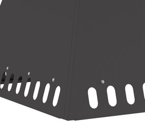 vidaXL Μαύρη Φωτιά 60x60x50 εκ. Ατσάλι