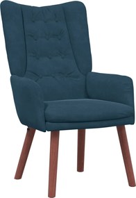 vidaXL Πολυθρόνα Μπλε 63 x 67 x 94 εκ. Βελούδο