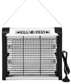 Λαμπτήρας εντόμων Rosberg R51770C, Μέχρι 16 m2, 12W, Υπεριώδες φως, Χαμηλός θόρυβος, Λευκό/Μαύρο