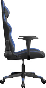 vidaXL Καρέκλα Gaming Μαύρο/Μπλε από Συνθετικό Δέρμα