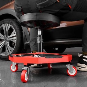 VEVOR Rolling Mechanic Stool Adjustable Garage Seat 300 lbs Load with Wheels