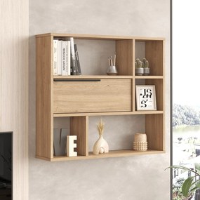 Ραφιέρα Επιτοίχια ArteLibre ALISTAIR Φυσικό Μοριοσανίδα 90x22x81cm