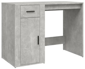 vidaXL Γραφείο Γκρι Σκυροδέματος 100x49x75 εκ. Επεξεργασμένο Ξύλο