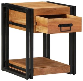 vidaXL Νυκτερινό 40x40x50 εκ Μασίφ ξύλο ακακίας