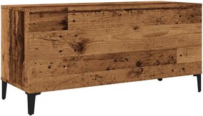 vidaXL Έπιπλο Δίσκων Μαύρο 100 x 38 x 48 εκ. από Επεξεργασμένο Ξύλο