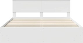 vidaXL Σκελετός Κρεβατιού Λευκό 200 x 200 cm Επεξεργασμένο ξύλο
