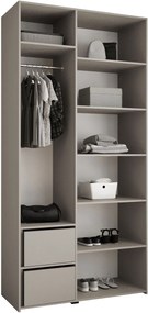 Ντουλάπα Como I 120 Τρίφυλλη-Cashmere - Χρυσό