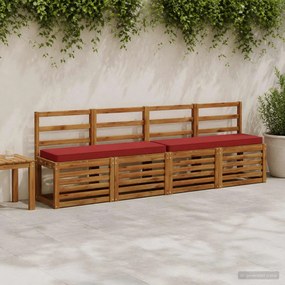 vidaXL Μαξιλάρι Πάγκου 1 Τεμαχίου VUGHT 100% Πολυεστέρας Κόκκινο
