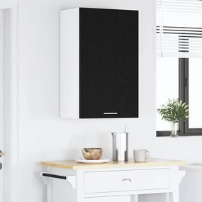 vidaXL Κρεμαστό ντουλάπι Μαύρος Δρυς και Λευκό 50 x 31 x 80 εκ.
