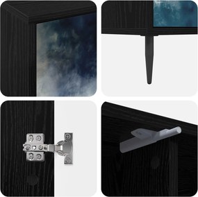 vidaXL Ντουλάπι TV RAALTE 102 x 33 x 51 εκ Μαύρη Δρυς