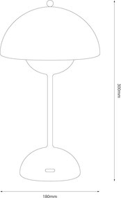 Επαναφορτιζόμενο Επιτραπέζιο Φωτιστικό Costa 3W 3CCT Λευκό