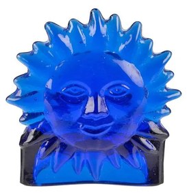 Κηροπήγιο Ήλιος Γυάλινο Μπλε Art Et Lumiere 10x10εκ. 07075