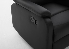 Πολυθρόνα Ανακλινόμενη ArteLibre TALITHA Μαύρο PU 79x97x101cm