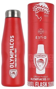 Μπουκάλι-Θερμός Olympiacos BC 00-12304 500ml Red Estia