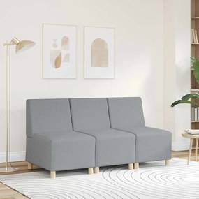vidaXL Μοντέρνο Καναπέ Χωρίς Μπράτσα Ανοιχτό Γκρι 55 εκ. Ύφασμα