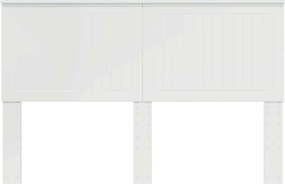vidaXL Κεφαλάρι με κεφαλάρι Λαμπερό Λευκό 150 cm Επεξεργασμένο ξύλο