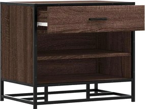 vidaXL Παγκάκι παπουτσιών καφέ δρυς 60x40x53,5 cm