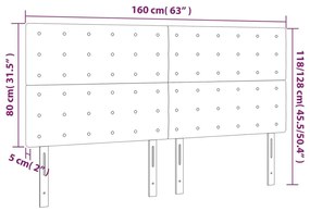 Κεφαλάρια Κρεβατιού 4 τεμ. Taupe 80 x 5 x 78/88 εκ. Υφασμάτινο - Μπεζ-Γκρι