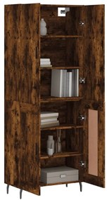vidaXL Ντουλάπι Καπνιστή Δρυς 69,5x34x180 εκ. από Επεξεργασμένο Ξύλο