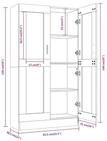 ΒΙΤΡΙΝΑ ΚΑΦΕ ΔΡΥΣ 82,5 X 30,5 X 150 ΕΚ. ΑΠΟ ΕΠΕΞΕΡΓΑΣΜΕΝΟ ΞΥΛΟ 815119