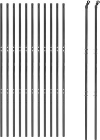 vidaXL Συρματόπλεγμα Περίφραξης Ανθρακί 2,2x25 μ. Γαλβανισμένο Ατσάλι