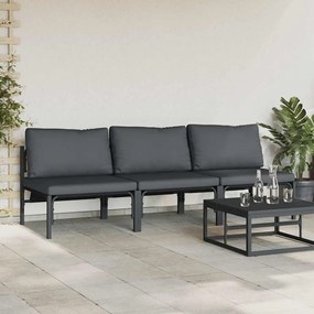 vidaXL Εξωτερικά Έπιπλα 3 Τεμάχιο Ανθρακί 80 x 80 x 71 cm Ατσάλι