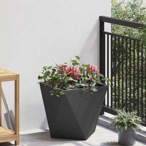 vidaXL Γλάστρα Μαύρο 40 x 40 x 40 cm Ατσάλι