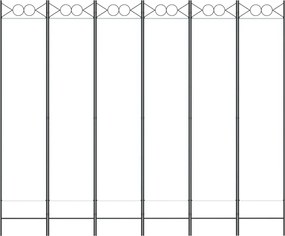 vidaXL Διαχωριστικό Δωματίου με 6 Πάνελ Λευκό 240x200 εκ. από Ύφασμα