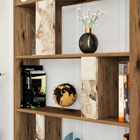 Βιβλιοθήκη Καρυδί / Λευκό FLIGEL 90x20x180