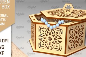 Σετ των 2 Intra απο ξύλο plywood Χρώμα wenge 3mm-4mm πάχος - Διακοσμητικό Ξύλινο Κουτί Δώρου Κοπή Laser Δίασταση 15x15 cm INTRAFABR-114206355