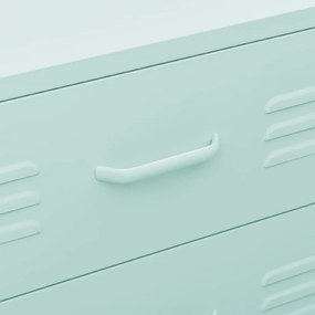 vidaXL Συρταριέρα Χρώμα Μέντα 80 x 35 x 101,5 εκ. από Ατσάλι