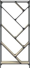 vidaXL Βιβλιοθήκη Sonoma Δρυς 79x30x180 εκ. Επεξεργ. Ξύλο &amp; Μέταλλο