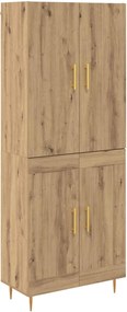 vidaXL Highboard Artisan Oak 69,5 x 34 x 180 εκ. Επεξεργασμένο ξύλο