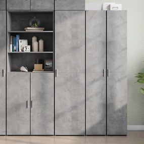 Ντουλάπι Γκρι Σκυροδέματος 45x42,5x185 εκ. Επεξεργασμένο Ξύλο