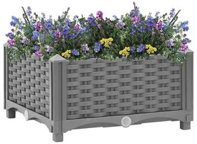 vidaXL Ζαρντινιέρα 40 x 40 x 23 εκ. από Πολυπροπυλένιο