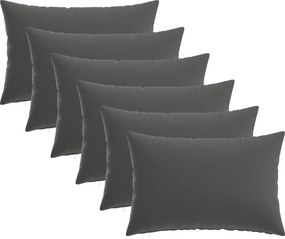 vidaXL Κάλυμμα Μαξιλαριού 6 pcs HEERLEN Ανθρακί 50 x 75 cm Πολυεστέρας