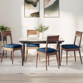 vidaXL Μαξιλάρια καθισμάτων 4 pcs Μπλε 40 x 40 x 6 cm ύφασμα