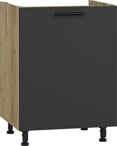 VENTO DK-60/82 sink cabinet, color: craft oak/antracite DIOMMI V-UA-VENTO-DK-60/82-ANTRACYT