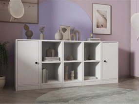 Κονσόλα με ράφια και ντουλάπια Λευκό 161x40x72 cm
