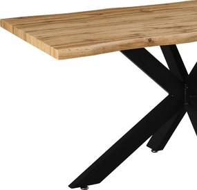 Tραπέζι Gilman pakoworld MDF sonoma-μαύρο 150x90x75εκ