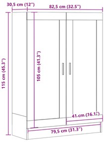 ΒΙΒΛΙΟΘΗΚΗ ARTISAN ΔΡΥΣ 82,5X30,5X115 ΕΚ. ΕΠΕΞΕΡΓΑΣΜΕΝΟ ΞΥΛΟ 856149