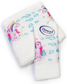 Πετσέτες Βρεφικές Magic Unicorn 316 (Σετ 2τμχ) White DimCol Towels Set 70x140cm 100% Βαμβάκι