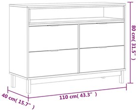 ΣΥΡΤΑΡΙΕΡΑ FLAM 110 X 40 X 80 ΕΚ. ΑΠΟ ΜΑΣΙΦ ΞΥΛΟ ΠΕΥΚΟΥ 376070