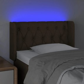 vidaXL Κεφαλάρι Κρεβατιού LED Μαύρο 83x16x78/88 εκ. Υφασμάτινο