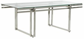 Τραπεζάκι Καφέ DKD Home Decor Κρυστάλλινο Ανοξείδωτο ατσάλι (120 x 60 x 45 cm)