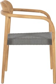ΠΟΛΥΘΡΟΝΑ OSLO HM9636.08 ΞΥΛΟ TEAK ΦΥΣΙΚΟ & ΣΧΟΙΝΙ--B’ΔΙΑΛΟΓΗΣ 55x54x80Yεκ.
